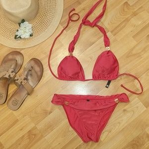 👙VIX Swimwear bia tube bikini with gold hardware